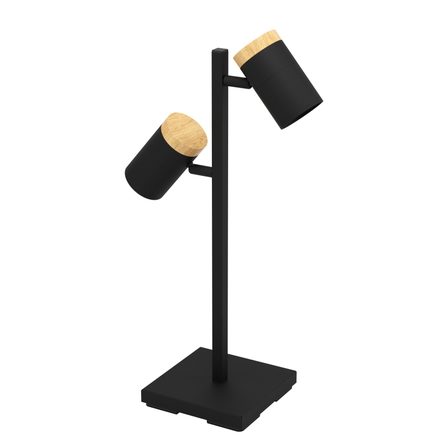 Eglo - LED Namizna svetilka 2xGU10/4,5W/230V 3000K črna/rjava