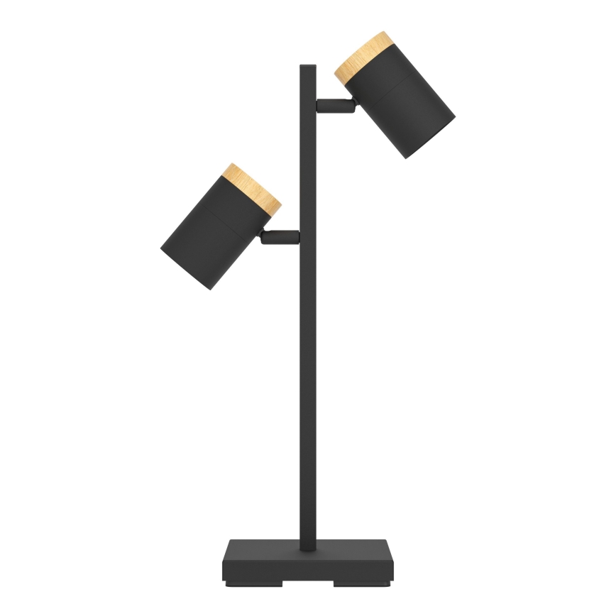 Eglo - LED Namizna svetilka 2xGU10/4,5W/230V 3000K črna/rjava