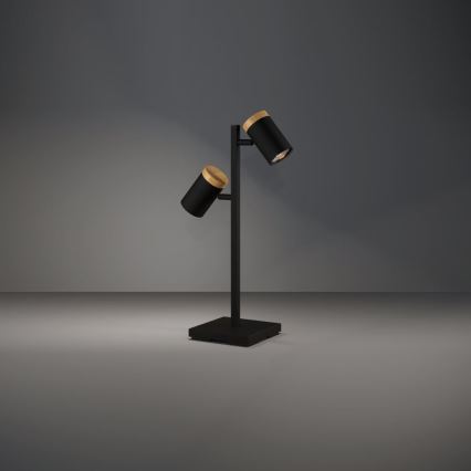 Eglo - LED Namizna svetilka 2xGU10/4,5W/230V 3000K črna/rjava