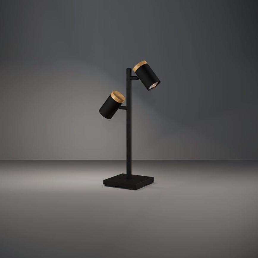 Eglo - LED Namizna svetilka 2xGU10/4,5W/230V 3000K črna/rjava
