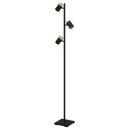 Eglo - LED Talna svetilka 3xGU10/4,5W/230V 3000K črna/rjava