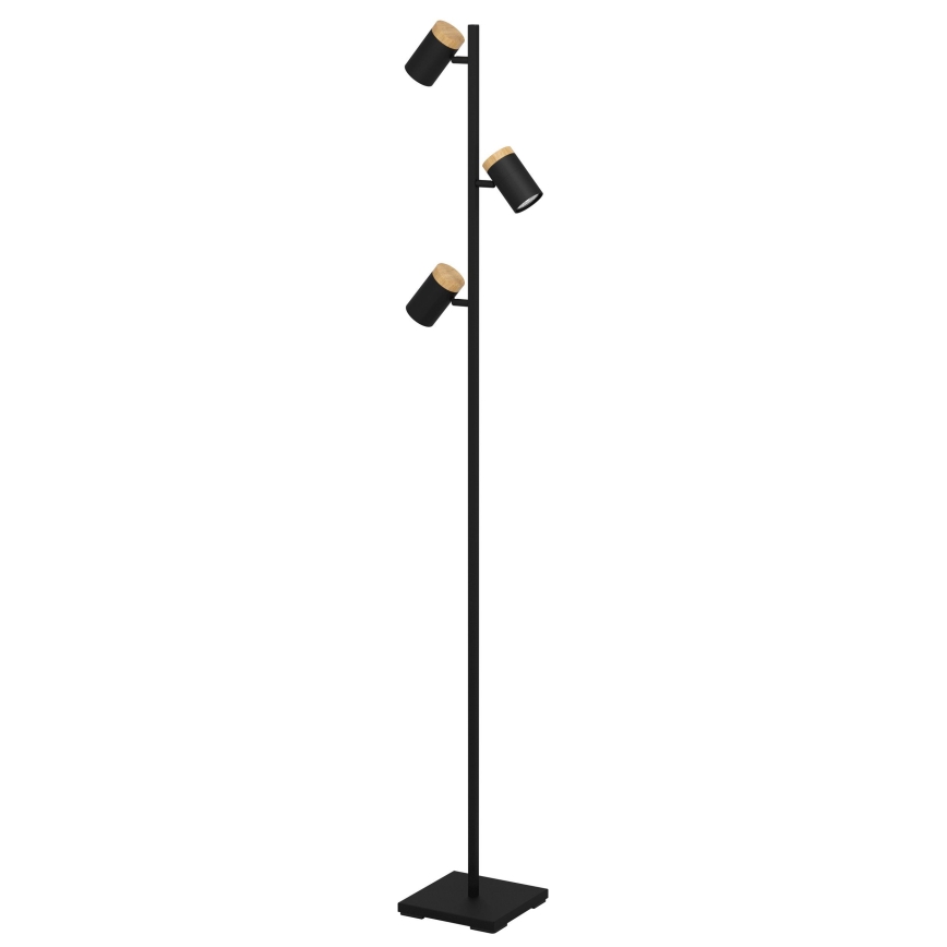 Eglo - LED Talna svetilka 3xGU10/4,5W/230V 3000K črna/rjava