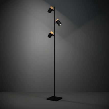 Eglo - LED Talna svetilka 3xGU10/4,5W/230V 3000K črna/rjava