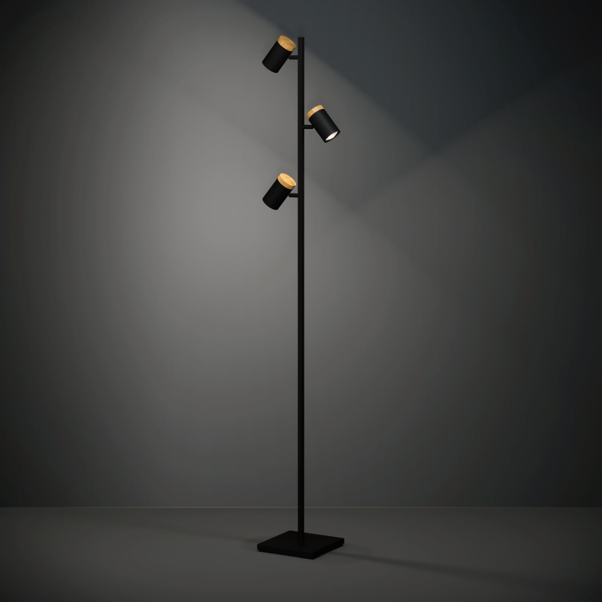 Eglo - LED Talna svetilka 3xGU10/4,5W/230V 3000K črna/rjava