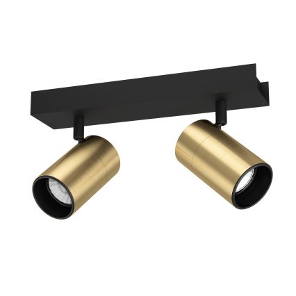 Eglo - LED Reflektor 2xGU10/4,5W/230V 3000K črna/zlata