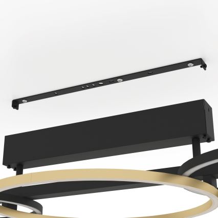 Eglo - LED Zatemnitveni nadgradni lestenec 2xLED/12,5W/230V + LED/15,5W 3000K črna