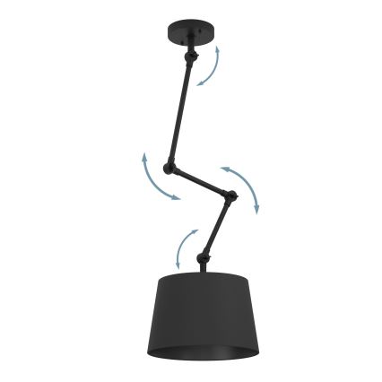 Eglo - Lestenec na drogu 1xE27/40W/230V črna