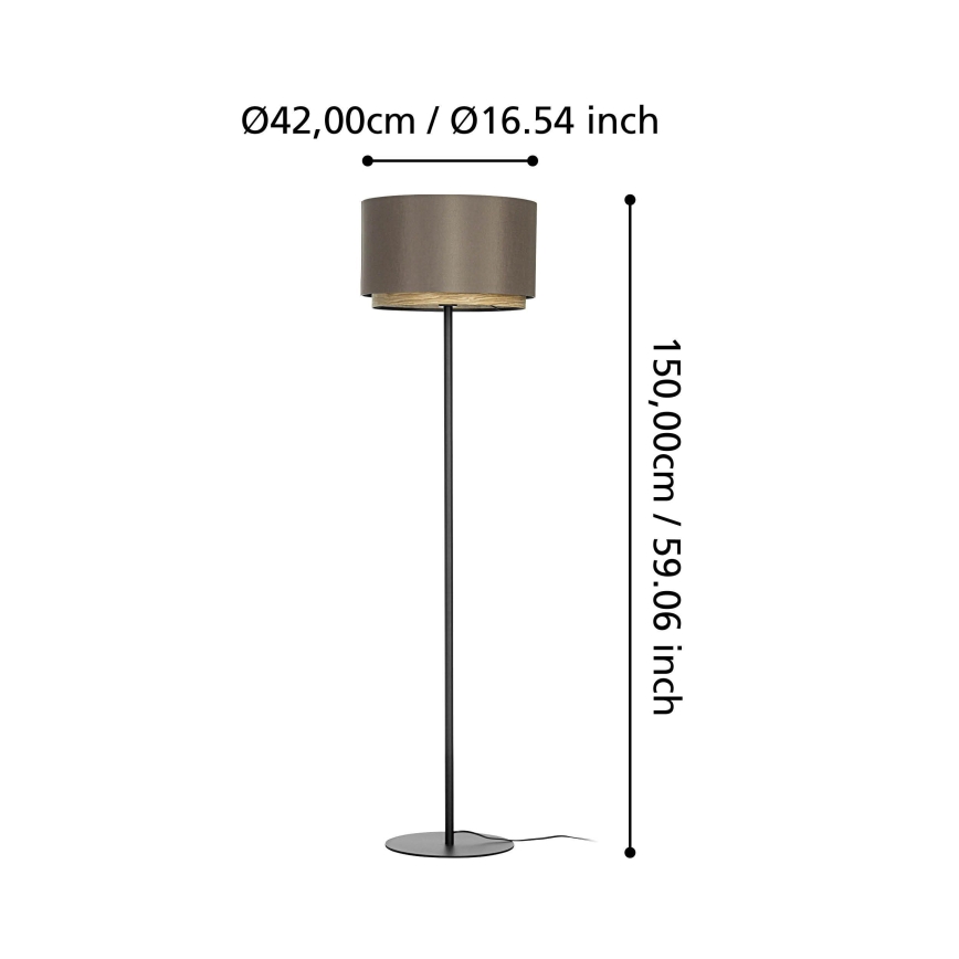 Eglo - Talna svetilka 1xE27/40W/230V rjava