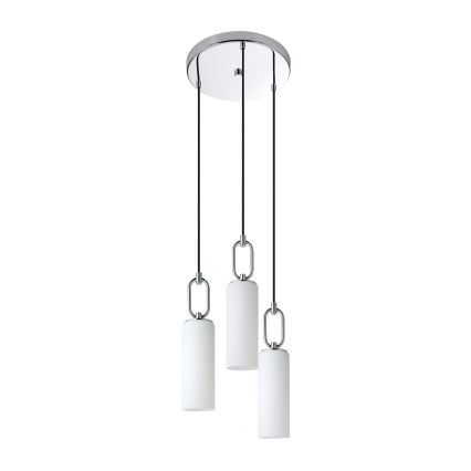Eglo - Lestenec na vrvici 3xE27/40W/230V sijajni krom