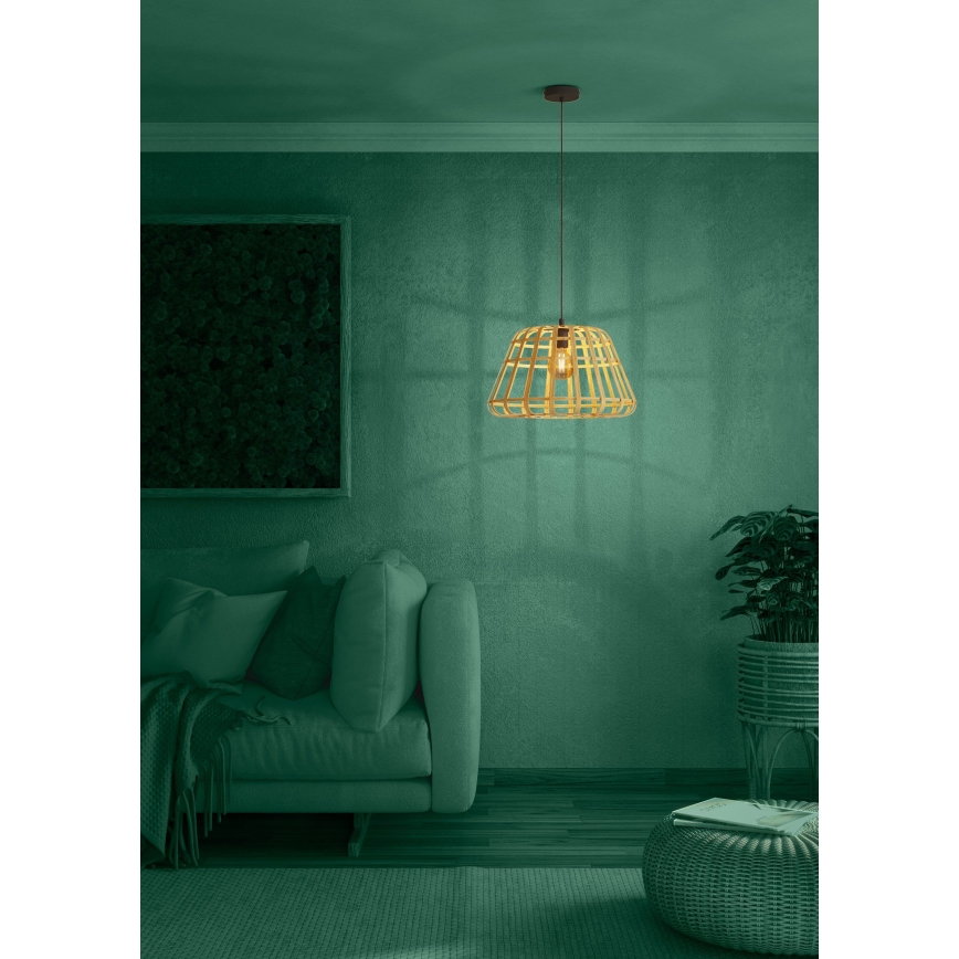 Eglo - Lestenec na vrvici 1xE27/40W/230V pr. 50 cm bambus