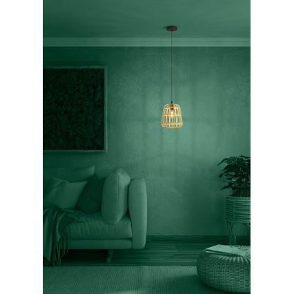 Eglo - Lestenec na vrvici 1xE27/40W/230V pr. 24 cm bambus