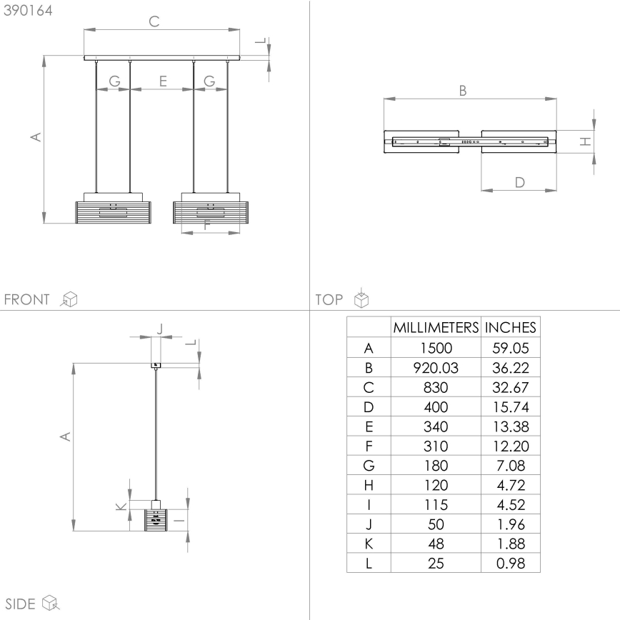 Eglo - Lestenec na vrvici 4xE27/40W/230V črna/rjava