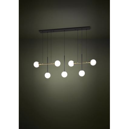 Eglo - Lestenec na vrvici 7xE14/40W/230V zlata/črna