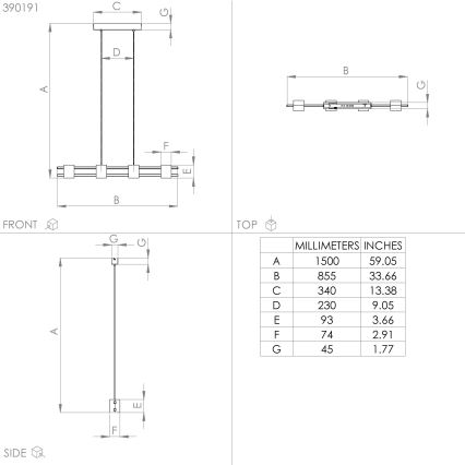 Eglo - Lestenec na vrvici 4xE27/40W/230V črna/rjava
