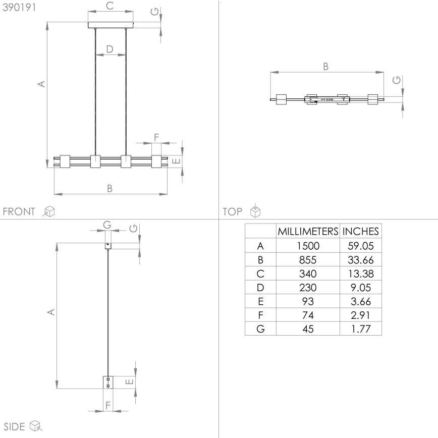 Eglo - Lestenec na vrvici 4xE27/40W/230V črna/rjava
