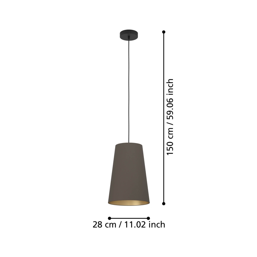 Eglo - Lestenec na vrvici 1xE27/40W/230V rjava