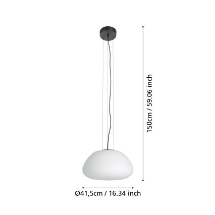 Eglo - Lestenec na vrvici 1xE27/40W/230V črna