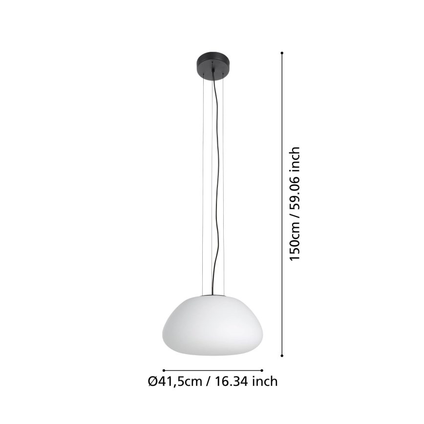 Eglo - Lestenec na vrvici 1xE27/40W/230V črna