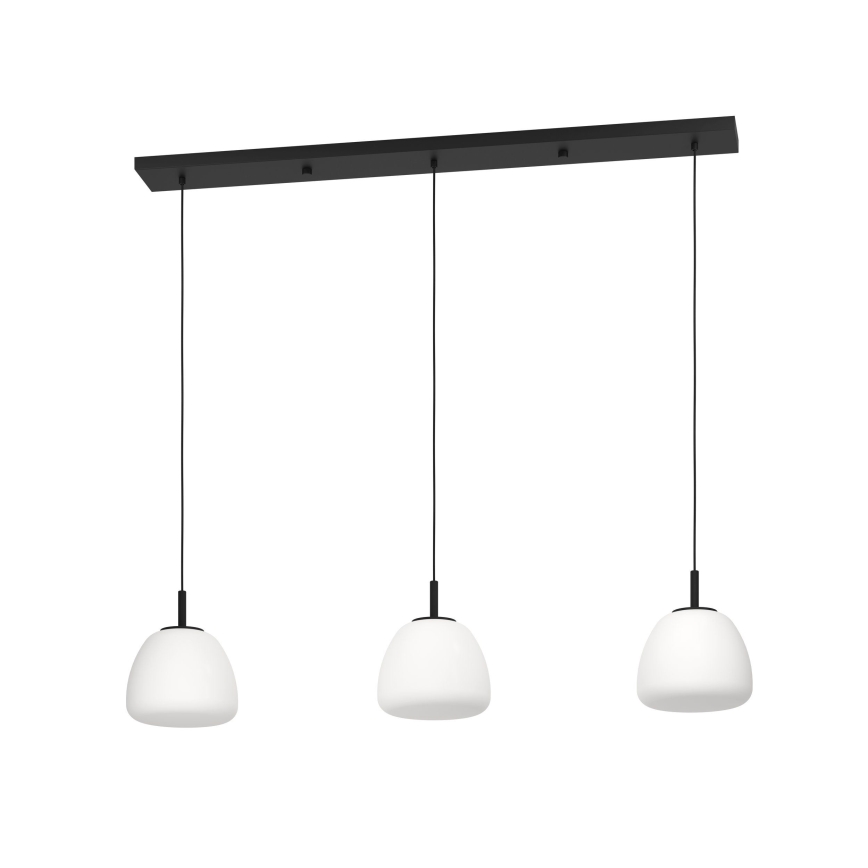 Eglo - Lestenec na vrvici 3xE27/40W/230V črna