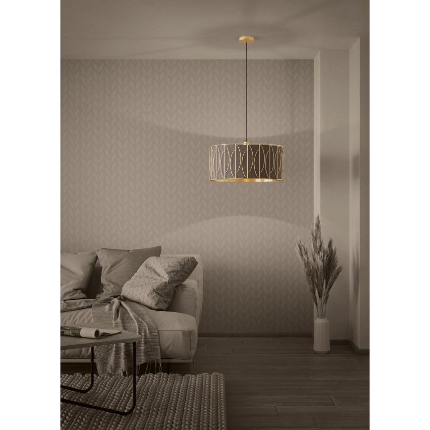 Eglo - Lestenec na vrvici 1xE27/40W/230V zlata/rjava