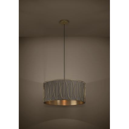 Eglo - Lestenec na vrvici 1xE27/40W/230V zlata/rjava