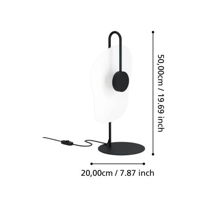 Eglo - LED Namizna svetilka LED/5,4W/230V 3000K črna