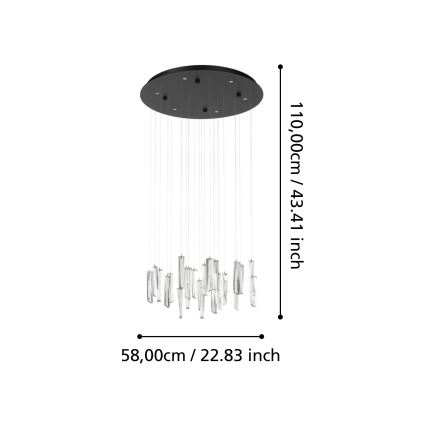 Eglo - LED Zatemnitveni lestenec na vrvici 6xLED/4,2W/230V 3000K prozorna