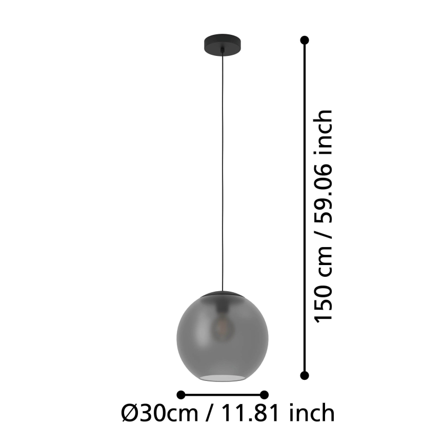 Eglo - Lestenec na vrvici 1xE27/40W/230V dimna
