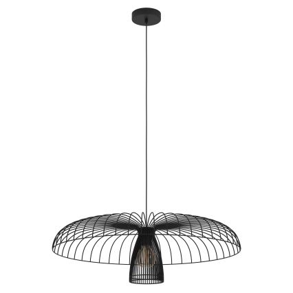 Eglo - Lestenec na vrvici 1xE27/60W/230V pr. 77 cm črna