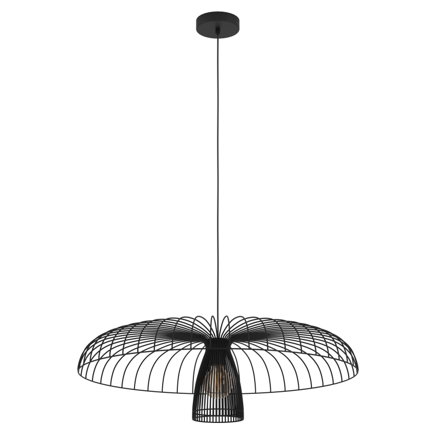 Eglo - Lestenec na vrvici 1xE27/60W/230V pr. 77 cm črna