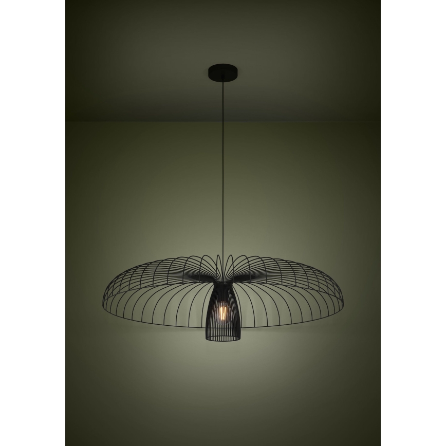 Eglo - Lestenec na vrvici 1xE27/60W/230V pr. 98,5 cm črna