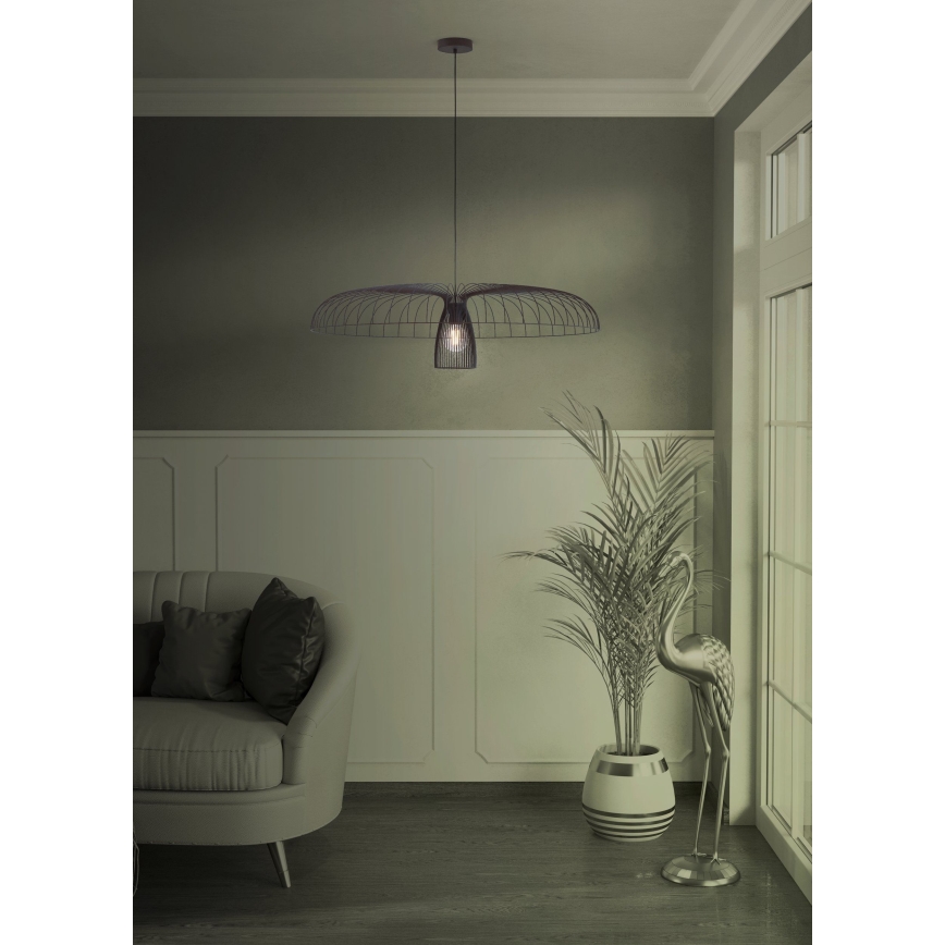 Eglo - Lestenec na vrvici 1xE27/60W/230V pr. 98,5 cm črna
