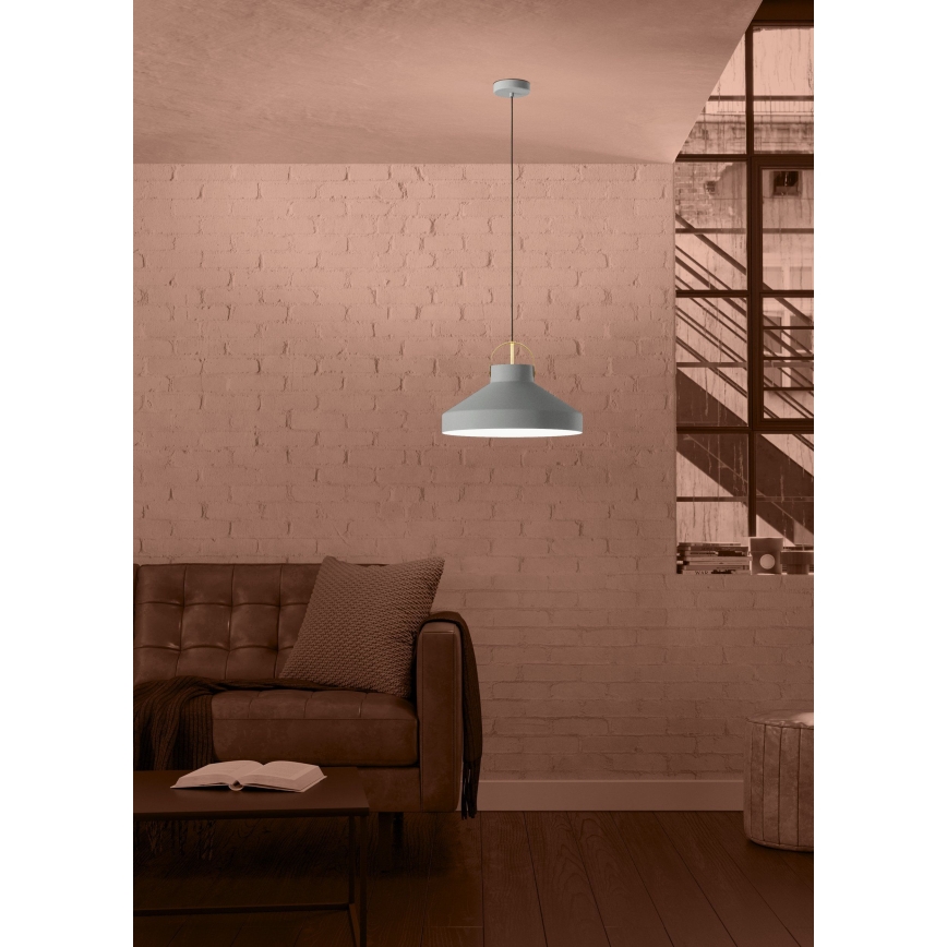 Eglo - Lestenec na vrvici 1xE27/40W/230V siva