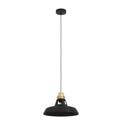 Eglo - Lestenec na vrvici 1xE27/40W/230V črna/zlata