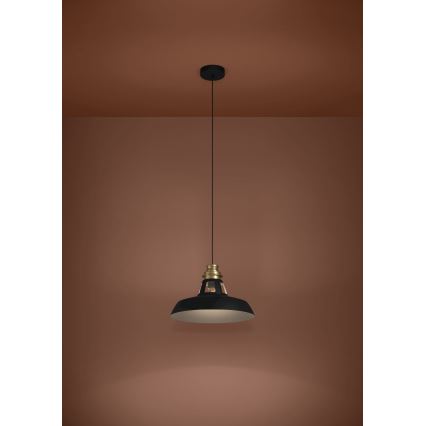 Eglo - Lestenec na vrvici 1xE27/40W/230V črna/zlata