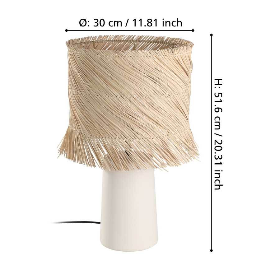 Eglo - Namizna svetilka 1xE27/40W/230V ratan
