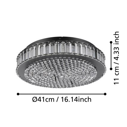 Eglo - LED Zatemnitvena stropna svetilka LED/23,5W/230V 4000K črna