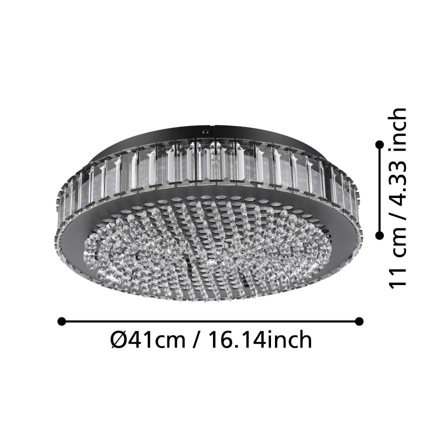 Eglo - LED Zatemnitvena stropna svetilka LED/23,5W/230V 4000K črna