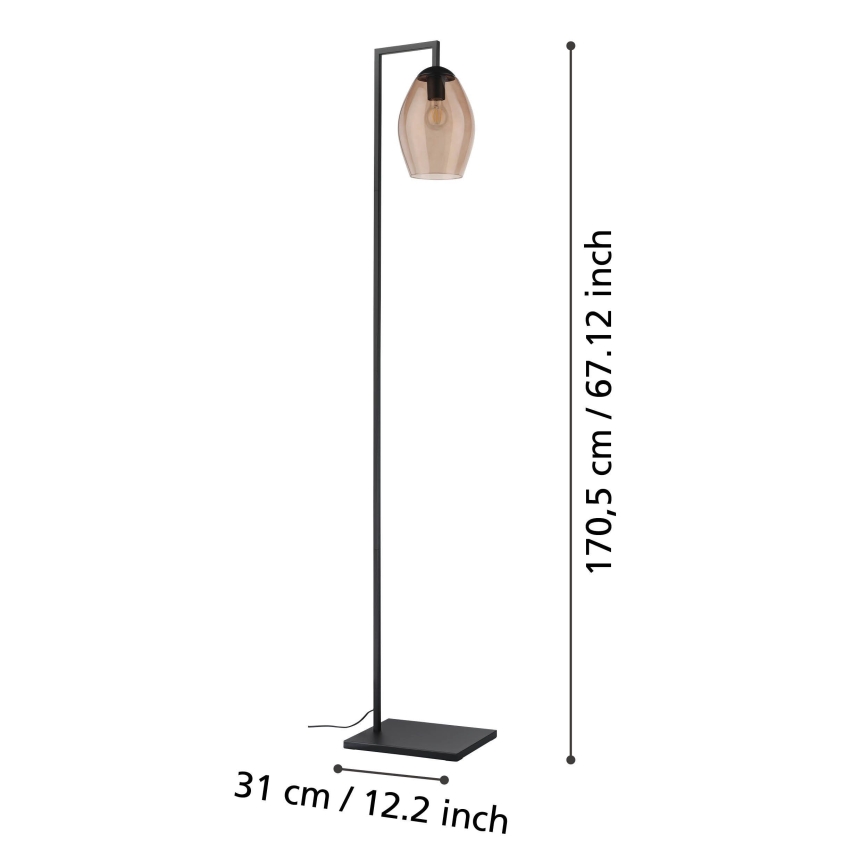 Eglo - Talna svetilka 1xE27/40W/230V rjava