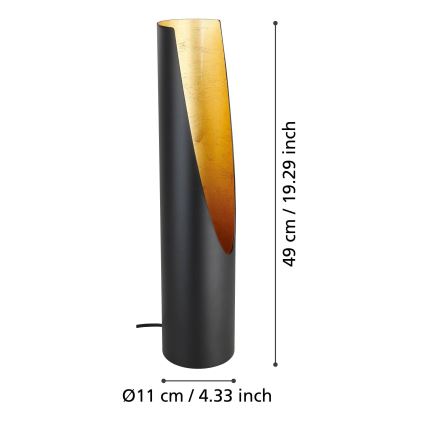Eglo - LED Namizna svetilka 1xGU10/4,7W/230V črna/zlata