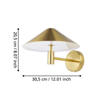 Eglo - LED Stenska svetilka LED/12W/230V 3000K zlata