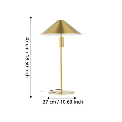 Eglo - LED Zatemnitvena namizna svetilka LED/12W/230V 3000K zlata