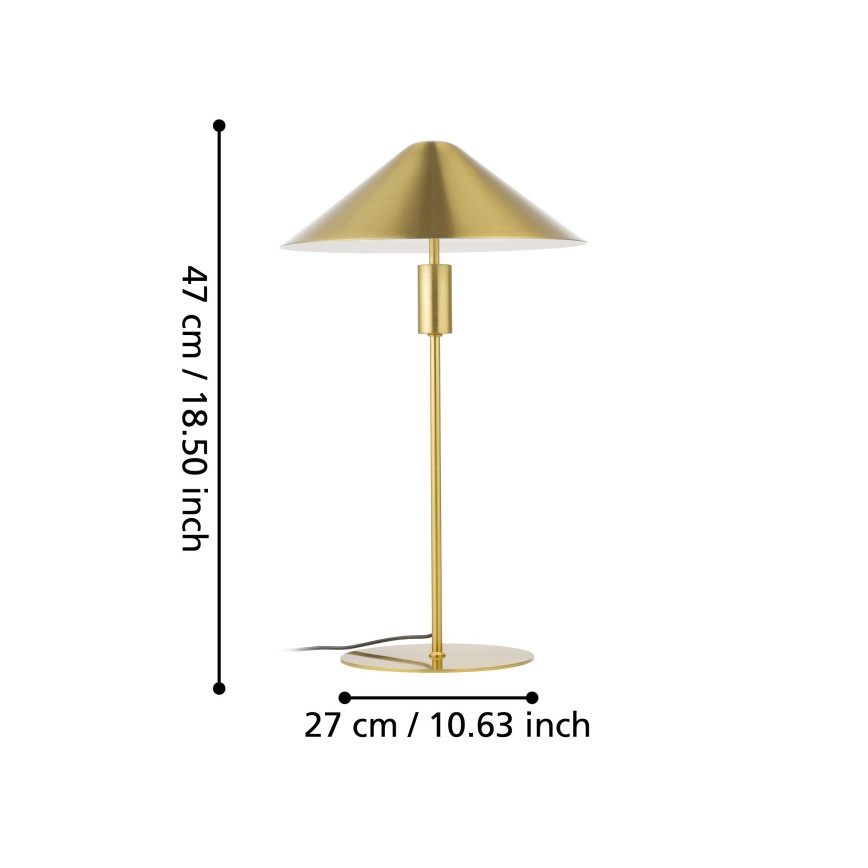 Eglo - LED Zatemnitvena namizna svetilka LED/12W/230V 3000K zlata
