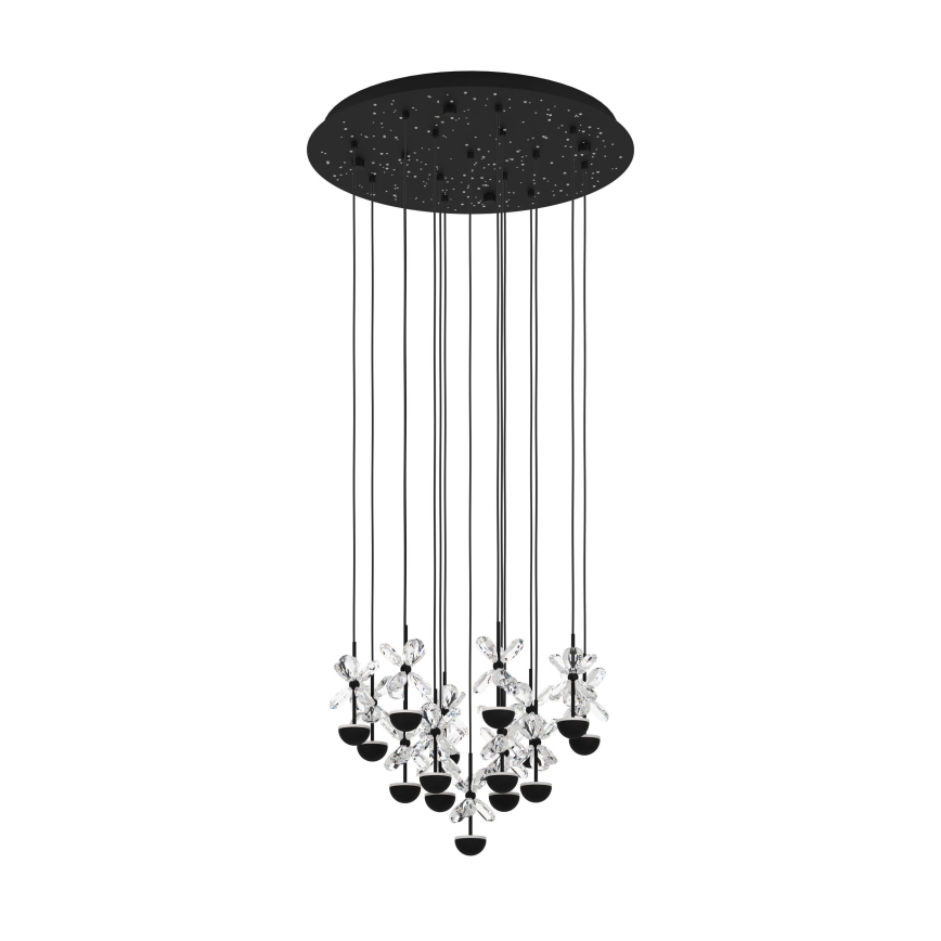 Eglo - LED Zatemnitveni lestenec na vrvici LED/27W/230V 3000K črna