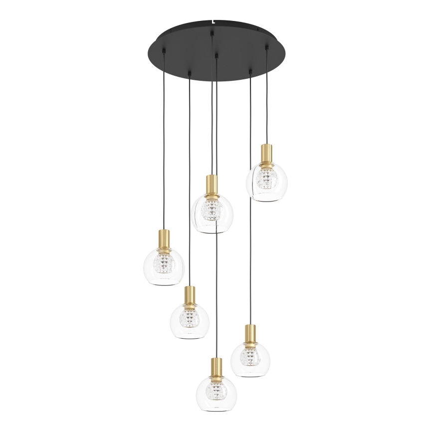 Eglo 390279 - LED Zatemnitveni lestenec na vrvici 6xLED/5,4W/230V 3000K pr. 54 cm zlata