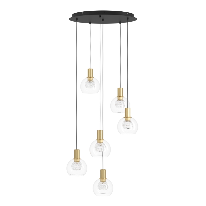 Eglo 390279 - LED Zatemnitveni lestenec na vrvici 6xLED/5,4W/230V 3000K pr. 54 cm zlata
