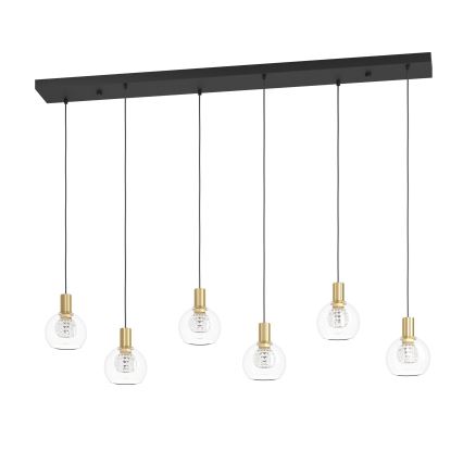 Eglo - LED Zatemnitveni lestenec na vrvici 6xLED/5,4W/230V 3000K zlata