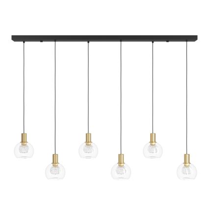 Eglo - LED Zatemnitveni lestenec na vrvici 6xLED/5,4W/230V 3000K zlata