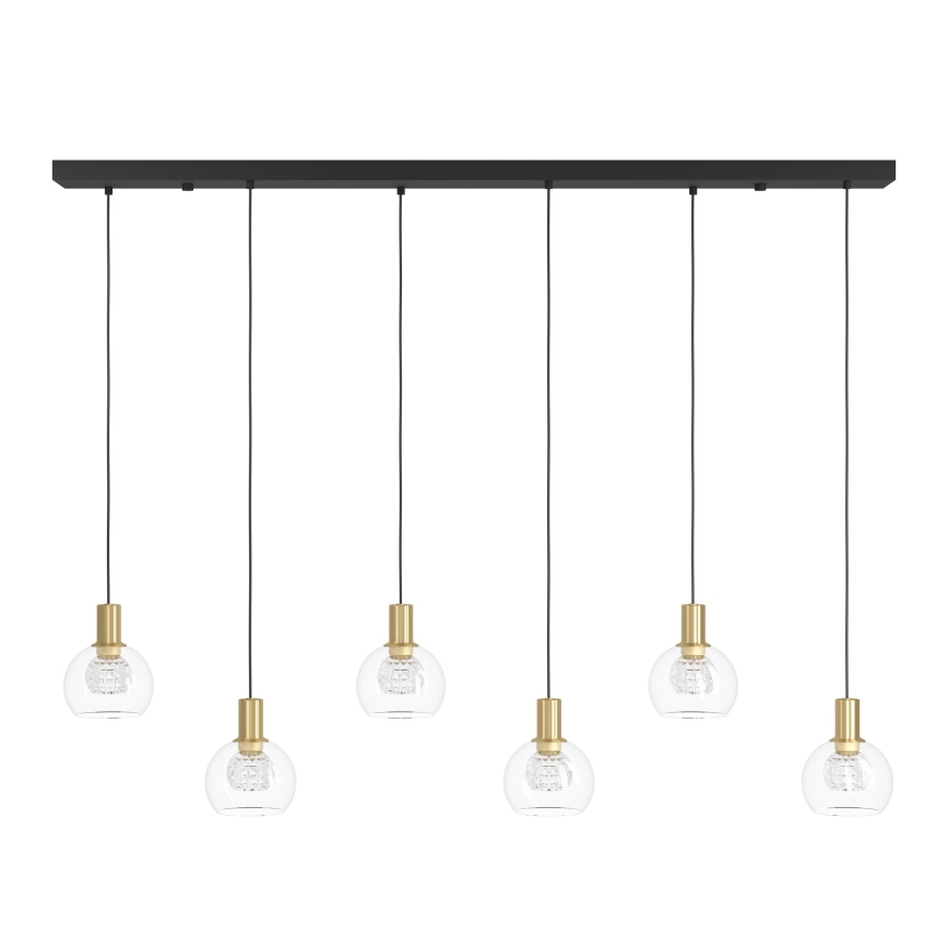 Eglo - LED Zatemnitveni lestenec na vrvici 6xLED/5,4W/230V 3000K zlata