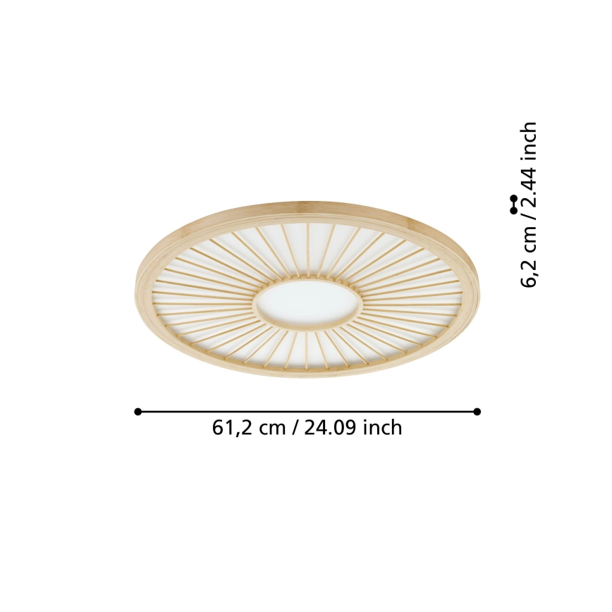 Eglo - LED Zatemnitvena stropna svetilka LED/36W/230V 4000K bež